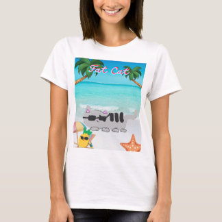 womens summer fat cat shirt
