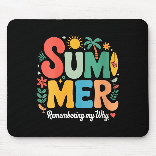 Women's summer remembering why retro groovy mouse pad (Front)