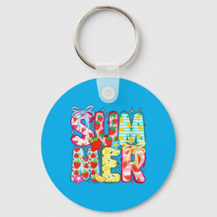 Womens Summer Shirt Cute Fruit Letters Strawberry Key Ring