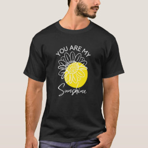 Womens Summer Sunflower You Are My Sunshine Bee Ki T-Shirt