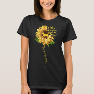Womens Sunflower Basset Hound Mum Dog T-Shirt