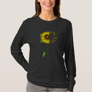 Womens Sunflower Best Dog Mum Ever  Boxer Dog T-Shirt