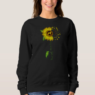 Womens Sunflower Best Dog Mum Ever  Miniature Schn Sweatshirt