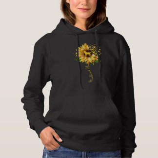 Womens Sunflower Bloodhound Mum Dog Hoodie