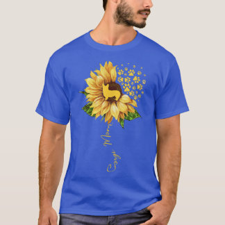 Womens Sunflower Corgi Mum Dog Lover  T-Shirt
