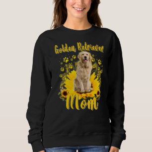 Womens Sunflower Golden Retriever Mum Dog  Mother' Sweatshirt