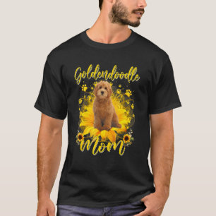 Womens Sunflower Goldendoodle Mum Dog Mother's Day T-Shirt