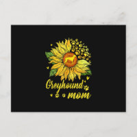 Womens Sunflower Greyhound Mum Dog Lover Gift