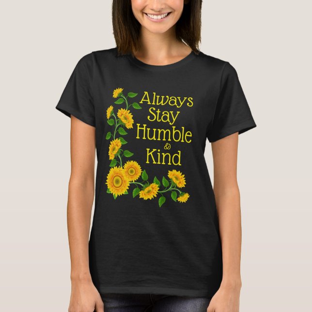 Women's Sunflower Humble and Kind T-shirt (Front)