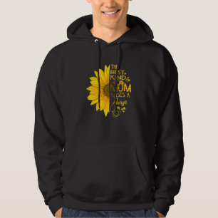Womens Sunflower Kind Of Mum Raises Nurse Nursing Hoodie