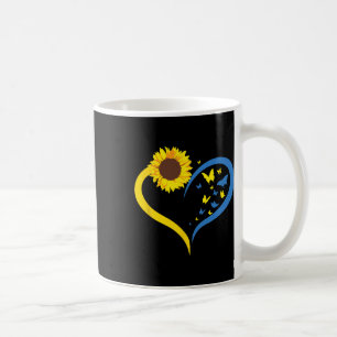 Womens Sunflower Love Heart I Stand With Ukraine B Coffee Mug