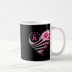 Womens Sunflower Pink Ribbon Faith Breast Cancer A Coffee Mug