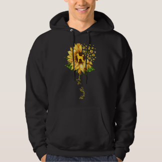Womens Sunflower Poodle Mum Dog Hoodie