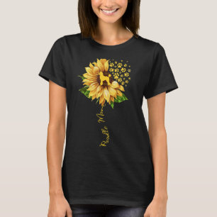 Womens Sunflower Poodle Mum Dog T-Shirt