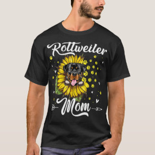 Womens Sunflower Rottweiler Mum Dog Lover Gift  T-Shirt