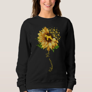 Womens Sunflower Schnauzer Mum Dog Sweatshirt