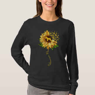 Womens Sunflower Schnauzer Mum Dog T-Shirt