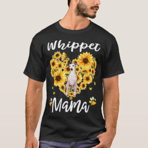 Womens Sunflower Whippet Mama Dog Lover Gifts T-Shirt