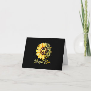 Womens Sunflower Whippet Mum Dog Lover Gift Thank You Card