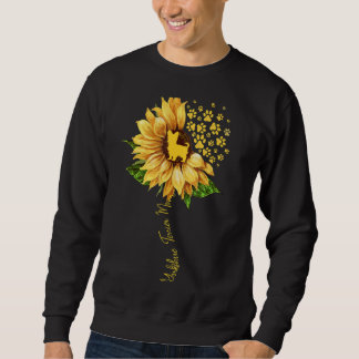 Womens Sunflower Yorkshire Terrier Mum Dog Sweatshirt