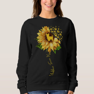 Womens Sunflower Yorkshire Terrier Mum Dog Sweatshirt