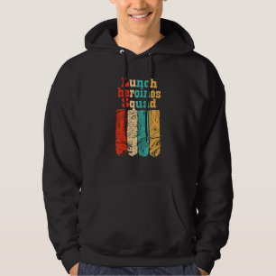 Womens Sunset Retro Team Lunch Heroines Squad Offi Hoodie