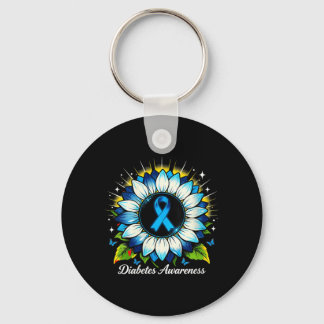 Womens Suower Diabetes Awareness Design Key Ring