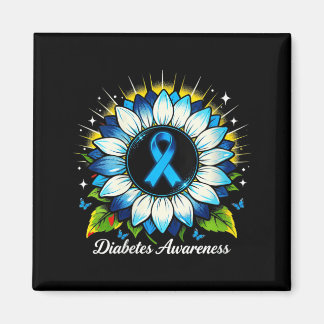Womens Suower Diabetes Awareness Design Magnet