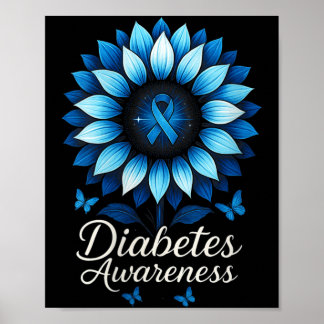 Womens Suower Diabetes Awareness Poster
