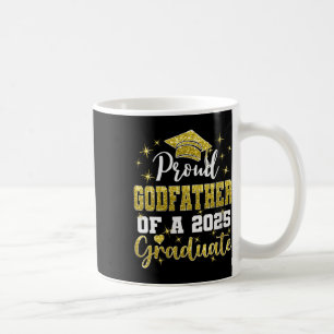 Womens Super Proud Godfather Of 2025 Graduate Grad Coffee Mug