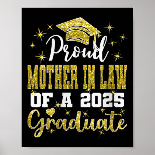 Womens Super Proud Mother In Law Of 2025 Graduate Poster