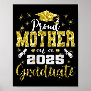 Womens Super Proud Mother Of 2025 Graduate Senior  Poster