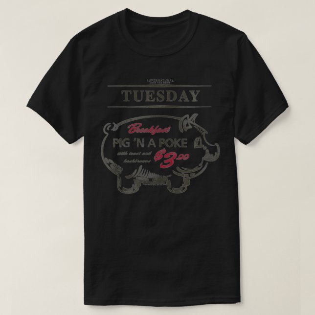 Womens Supernatural Pig 'n a Poke VNeck  T-Shirt (Design Front)