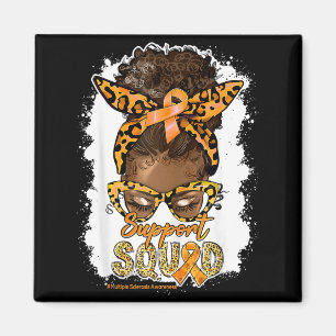Womens Support-Squad Afro Leopard Lupus Awareness Magnet