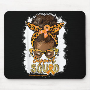 Womens Support-Squad Afro Leopard Lupus Awareness Mouse Pad