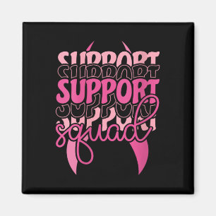 Womens Support Squad Breast Cancer Awareness V-nec Magnet