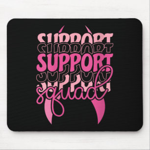 Womens Support Squad Breast Cancer Awareness V-nec Mouse Pad