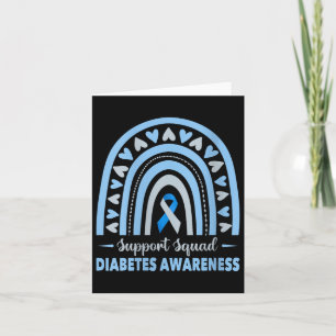 Womens Support Squad Diabetes Awareness V-neck _1  Card