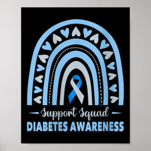 Womens Support Squad Diabetes Awareness V-neck _1 Poster