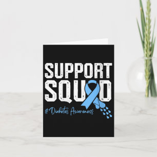 Womens Support Squad Diabetes Awareness V-neck Card