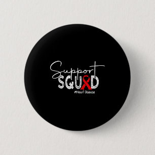 Womens Support Squad Family Matching Heart Disease 6 Cm Round Badge