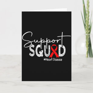 Womens Support Squad Family Matching Heart Disease Card