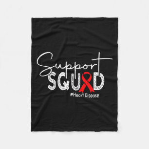 Womens Support Squad Family Matching Heart Disease Fleece Blanket