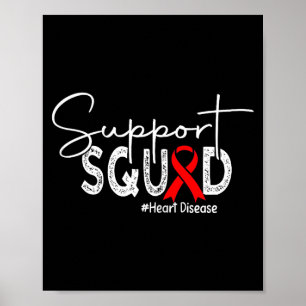 Womens Support Squad Family Matching Heart Disease Poster