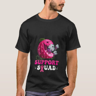 Womens Support Squad Pink Ribbon Retro Pumpkin Gho T-Shirt