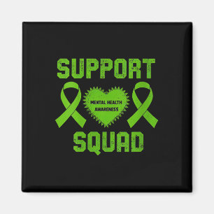 Womens Support Squad Sunflower Hair Mental Health Magnet