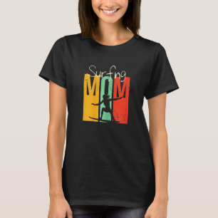 Womens Surfing Summer - Surfer Beach Mum Retro Vin T-Shirt