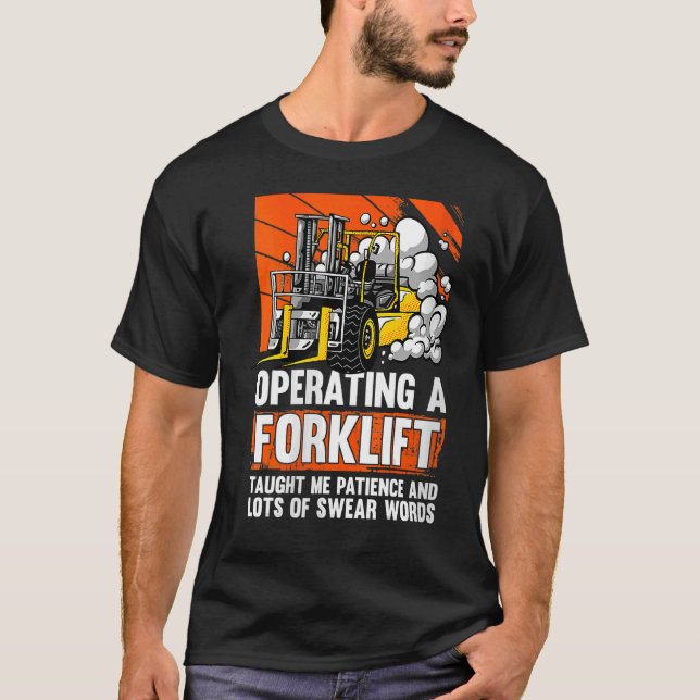 Womens Swear Words  Forklifter Warehouse Forklift  T-Shirt (Front)
