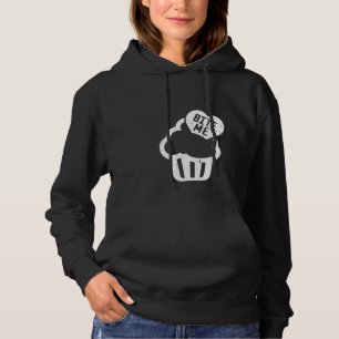 Womens Sweet Cupcake I Cute Bite Me Hoodie