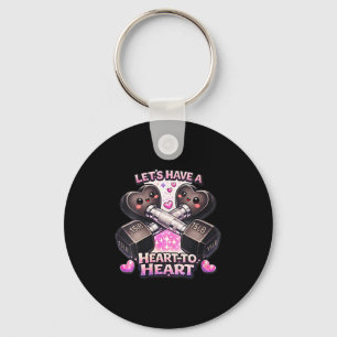 Women's sweet heart to hearts fitness gym lover key ring